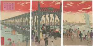 Tankei,Yasuji / 東京名所従吾妻橋水雷火遠望之図 [東京名所従吾妻橋水雷火遠望之図]