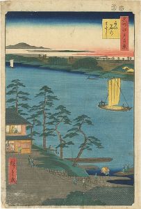 Hiroshige I / 100 Famous Views of Edo / Ferry at Niijuku [名所江戸百景　にい宿のわたし]