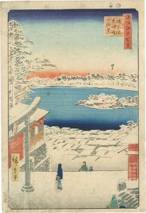Hiroshige I / 100 Famous Views of Edo / A View from Yushima Shrine [名所江戸百景　湯島天神坂上眺望]