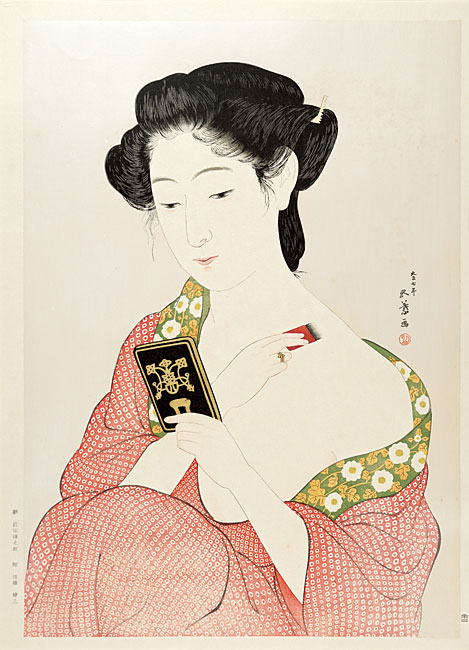 Hashiguchi Goyo “Woman Applying Make-up【Reproduction】”
