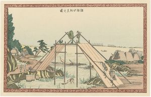 Hokusai / Benten Shrine at Haneda【Reproduction】 [羽根田弁天之図【復刻版】]