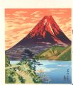 Red Fuji at Lake Motosuko