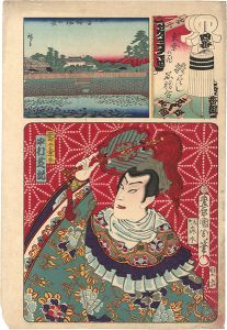  Kunichika Hiroshige III / Flowers of Tokyo : Collection of Matoi with Famous Places / No. 4 [東京の花 纏尽し名勝合　四番]