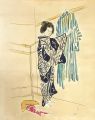 永井荷風『濹東綺譚』　お雪　版画原画