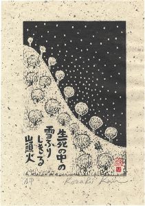小崎侃「生死の中の 雪ふりしきる」