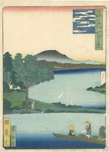 Kunikazu / One Hundred Views of Naniwa / Mitsugashira at Nagara [浪花百景　長柄三頭]