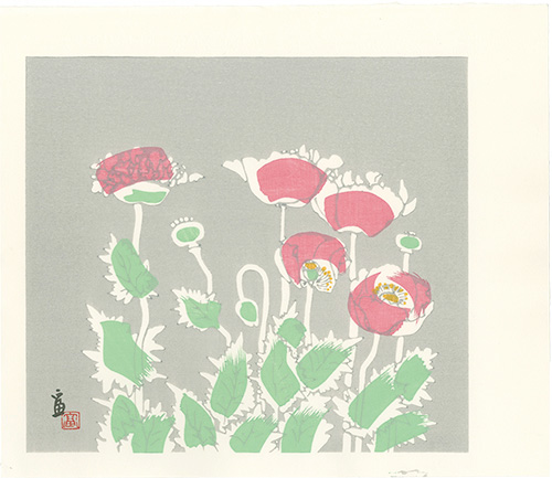 Tokuriki Tomikichiro “Poppies (tentative title)”