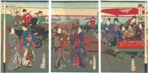 Kunichika / Cooling at Takanawa, Tokyo [東京高輪風凉図]
