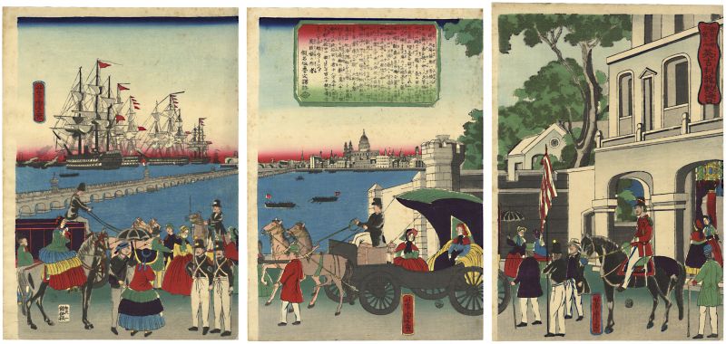 Yoshitora “Collection of Famous Places in Foreign Countries / Port of London, England”