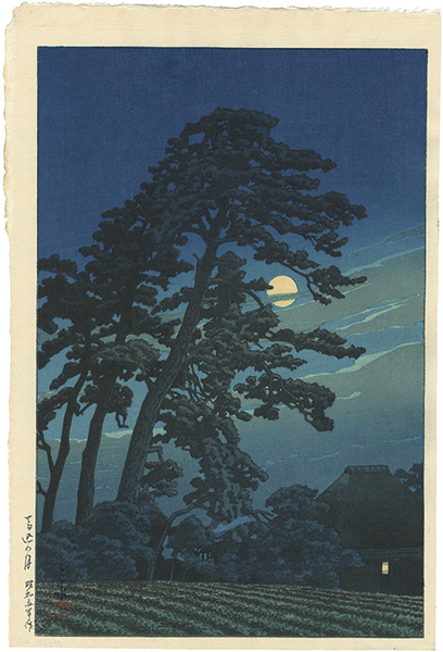 Kawase Hasui “20 Views of Tokyo / Moon at Magome ”