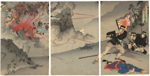 Kokunimasa / Private First Class Onoguchi Tokuji at the Fall of the City of Jinzhou [上等兵小野口徳重 金州城陥落之図]