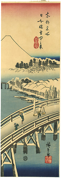 Hiroshige I “Famous Places of the Eastern Capital / View of the Nihonbashi Bridge in Snow【Reproduction】”