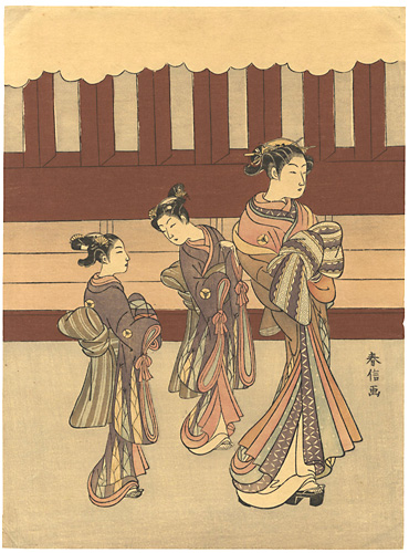 Harunobu “Courtesan and Attendants (tentative title)【Reproduction】”