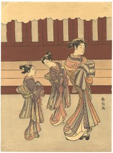 Harunobu / Courtesan and Attendants (tentative title)【Reproduction】 [遊女と禿（仮題）【復刻版】]