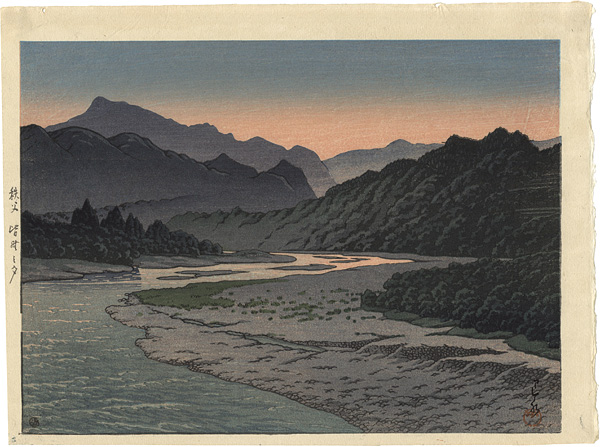 Kawase Hasui “Evening at Minano, Chichibu”