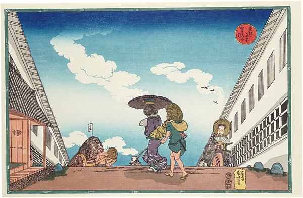 Kuniyoshi “Famous Places in the Eastern Capital / Kasumi-ga-seki【Reproduction】”