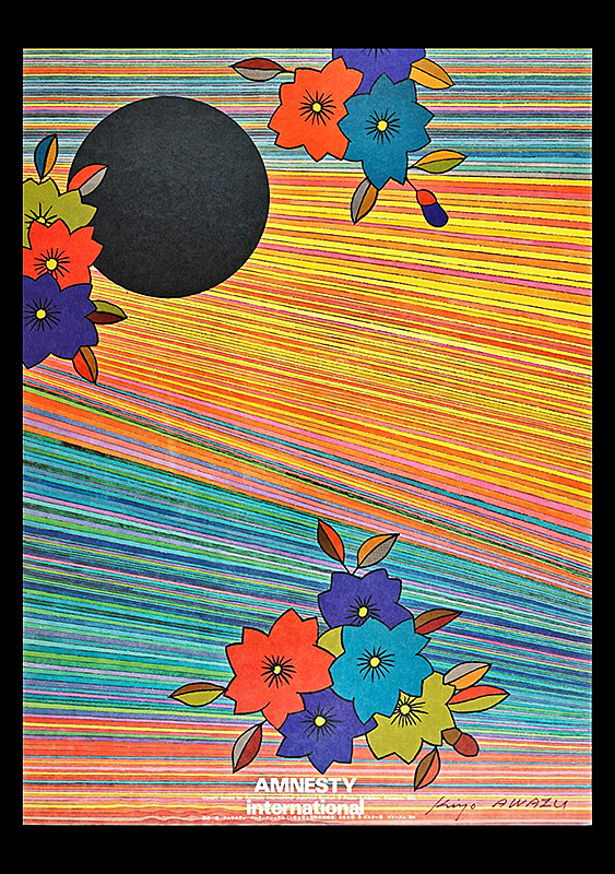 Awazu Kiyoshi “Signed Works of Twenty Eight Japanese Artists for Poster Exhibition FREEDOM '80s (Amunesty International Japanese Section)”