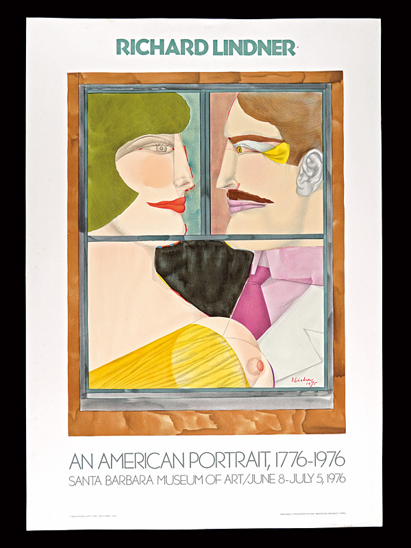 Richard Lindner “Exhibition Poster : AN AMERICAN PORTRAIT,1776-1976 ”