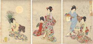 Chikanobu / Chiyoda Inner Palace / Moon-Viewing Party [千代田之大奥　月見之宴]