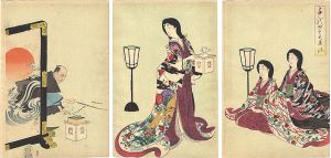 Chikanobu / Chiyoda Inner Palace / Gathering Beans Thrown on the Last day of Winter  [千代田之大奥　節分]
