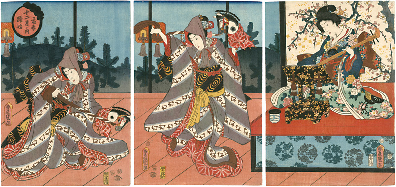 Toyokuni III “The First Month / First Dance of the New Year”