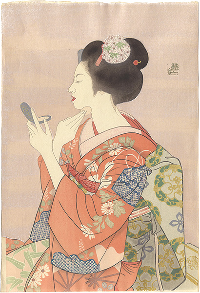 Hirayama Roko “Maiko Powdering Her Face”