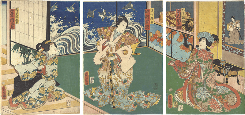 Toyokuni III “Kabuki Play: Honcho Nijushiko”