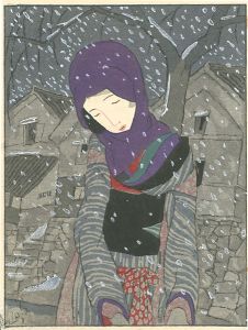 A Legend at Night in Snow (the frontispiece in Fujin Graph)