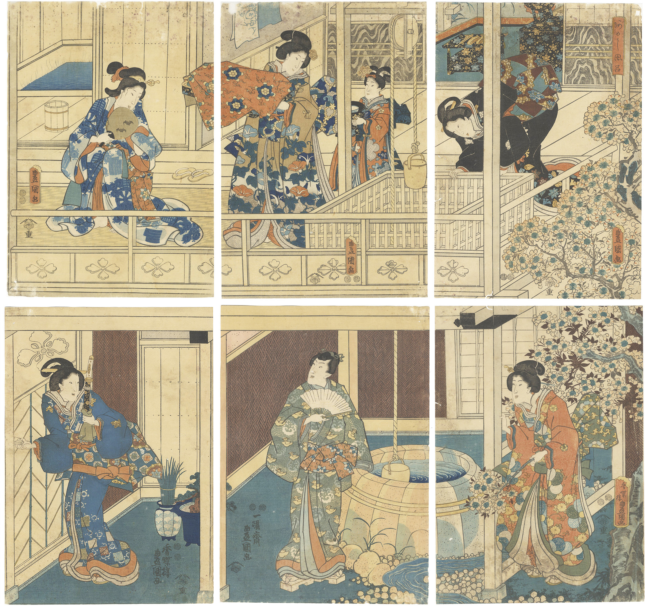 Toyokuni III “The Akashi Bathhouse”
