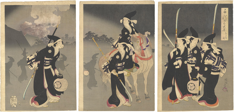 Chikanobu “Chiyoda Inner Palace / Evacuation”