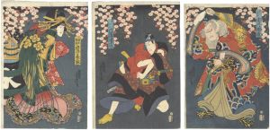 Yoshitora / Kabuki Play: Sukeroku Yukari no Edo-zakura [助六所縁江戸桜]