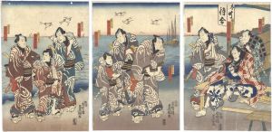Toyokuni III / Scene of Meeting Banzui Chobei [幡随長兵衛出迎え図]
