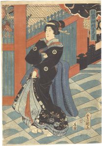 Toyokuni III / Scene at the Gate of the Thunder God in Asakusa [浅草雷神門之光景]
