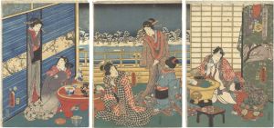 Toyokuni III / Snow, Moon, and Flowers of Eastern Genji / Snow [東源氏雪月花乃内　雪]