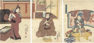 Toyokuni III / Kabuki Play: Hatsumoto Yui Soga no Kyodai [初元結曽我鏡台]