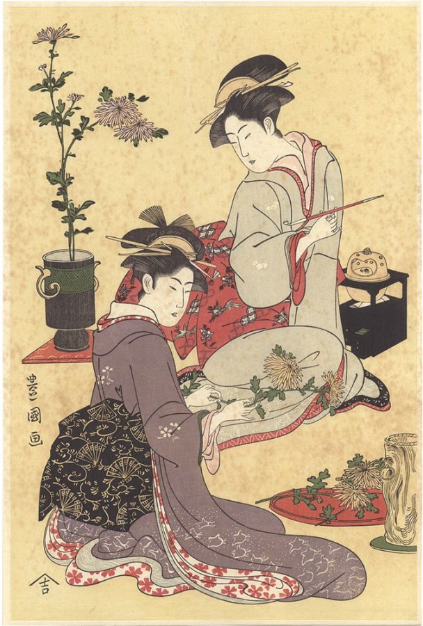 Toyokuni I “Flower Arrangement【Reproduction】”