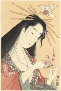 Eishi / Six Selected Flowers Imitating the Six Poetic Immortals / Komachi【Reproduction】  [略六花撰　小町【復刻版】]
