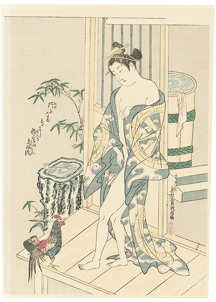 Masanobu “A Beauty and Chickens”
