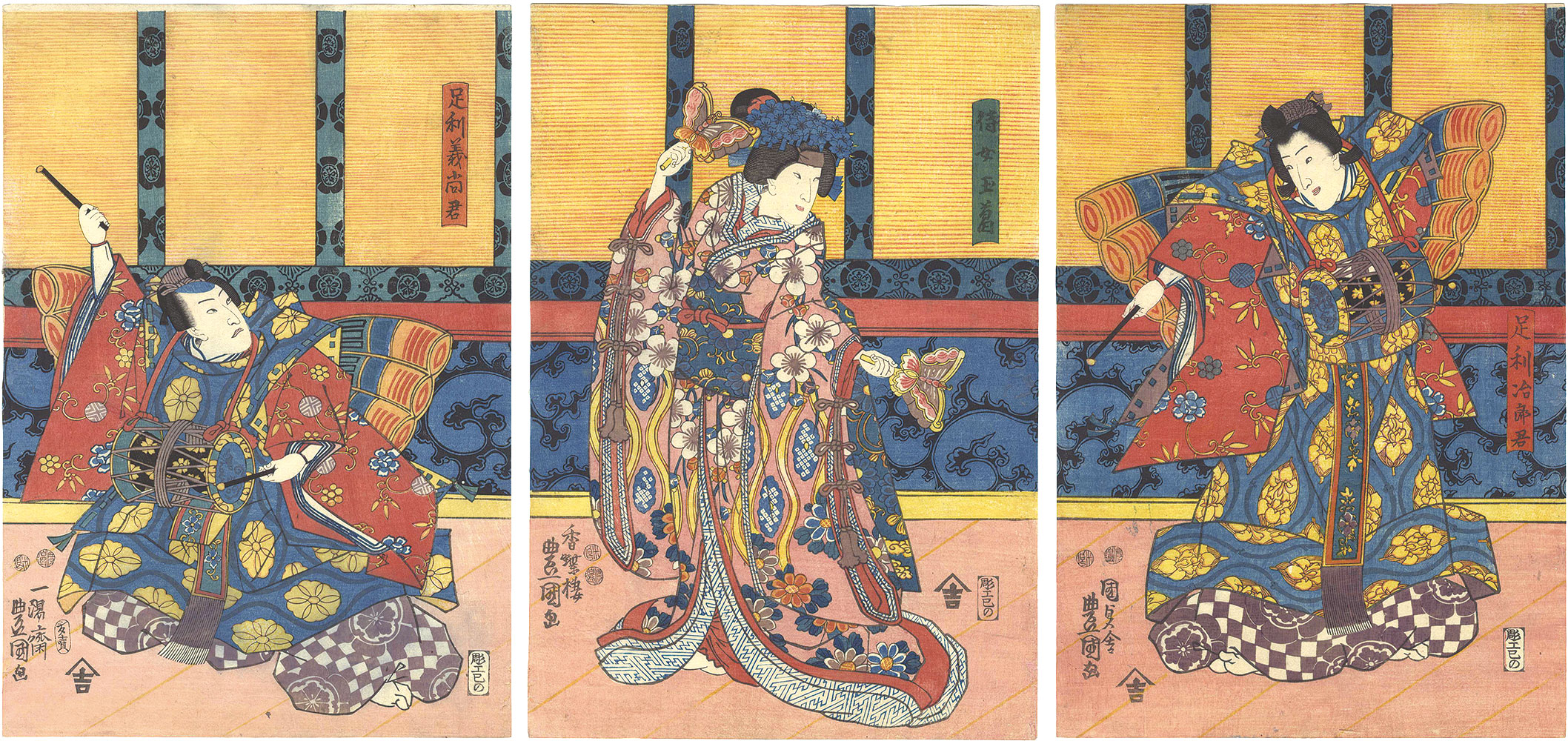 Toyokuni III “Kabuki Play: Higashiyama Sakura Soshi”