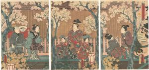 Toyokuni III / Snow, Moon, and Flowers of Eastern Genji / Flowers [吾妻源氏雪月花ノ内　花]