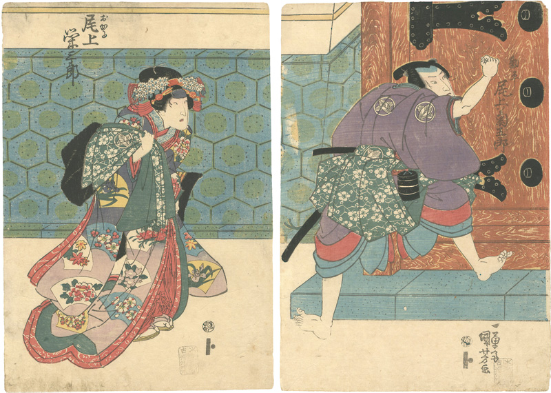 Kuniyoshi “Kabuki Play: Kana-dehon Chushingura / Okaru & Kanpei”