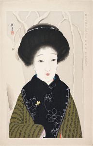 Hamada Josen / Collection of New Ukiyo-e style Beauties / December-Clear sky after snow