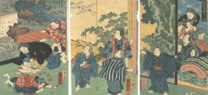 Kuniyoshi / The Battle of Ishibashiyama Played by Children [子供遊 石はし山]