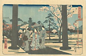 Hiroshige I / Famous Places in Edo / Fukagawa Hachiman Shrine [江戸名所　深川八幡宮]