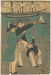 Sadahide / Russians Enjoying Themselves on Sunday in Yokohama [横浜休日 魯西亜人遊行]