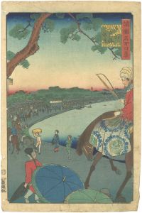 Hiroshige II / One Hundred Famous Views in the Various Provinces / The Seashore at Takanawa in Edo [諸国名所百景　東都高輪海岸]