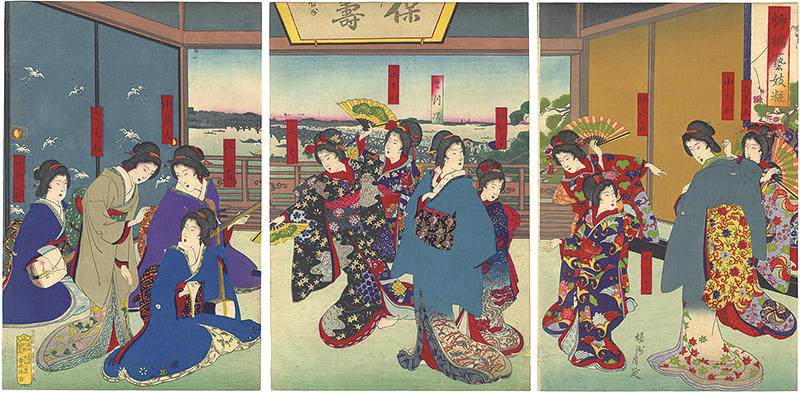 Chikanobu “Fashionable Geisha in Yanagibashi”