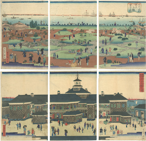 Hiroshige III “Toto Tsukiji Hotel / The Garden of Toto Tsukiji Hotel”