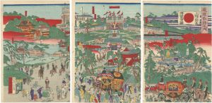 Kyosai / Famous Places in Tokyo / The Industrial Exhibition at Ueno Park in Tokyo [東京名所之内　上野勧業博覧会図]