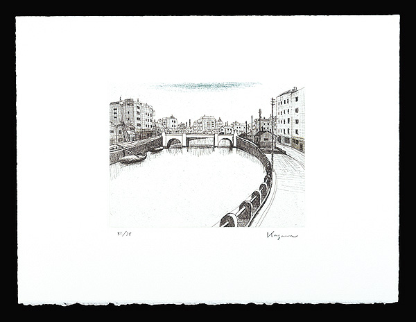 Kazama Kan “Nostalgic Ginza neighborhood / Tsukiji Scenery”